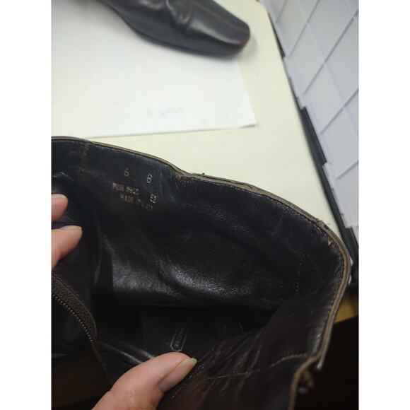 Coach Rossi P016 Pointed Toe Brown Leather Ankle Boots Booties Women's Size 6B - Picture 3 of 16